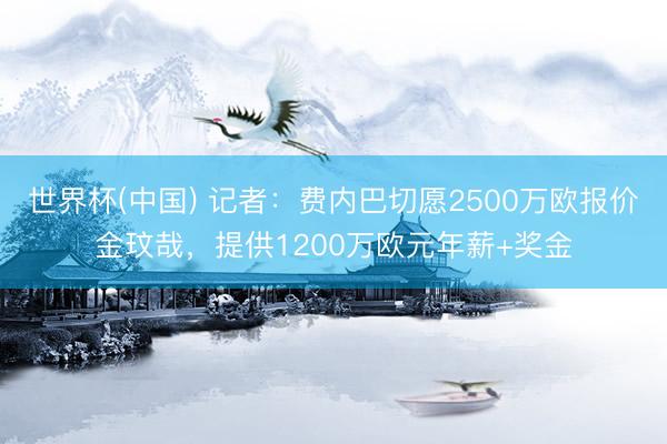 世界杯(中国) 记者：费内巴切愿2500万欧报价金玟哉，提供1200万欧元年薪+奖金