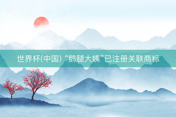 世界杯(中国) “鹅腿大姨”已注册关联商标