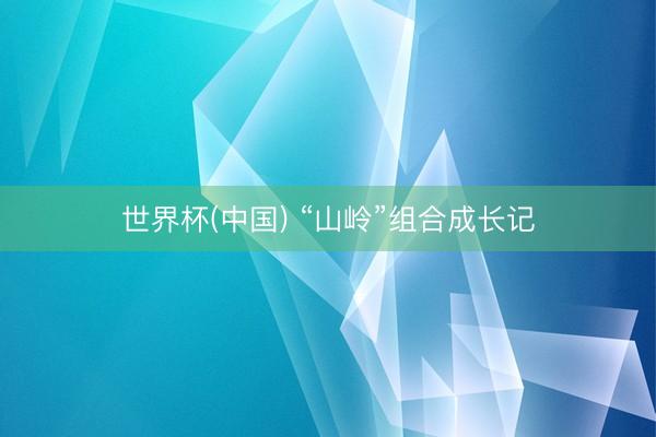 世界杯(中国) “山岭”组合成长记