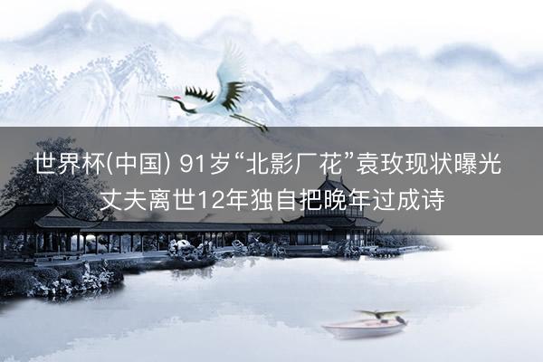 世界杯(中国) 91岁“北影厂花”袁玫现状曝光 丈夫离世12年独自把晚年过成诗