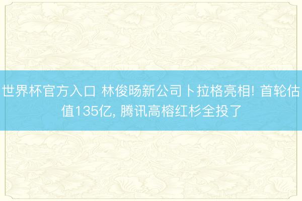世界杯官方入口 林俊旸新公司卜拉格亮相! 首轮估值135亿， 腾讯高榕红杉全投了